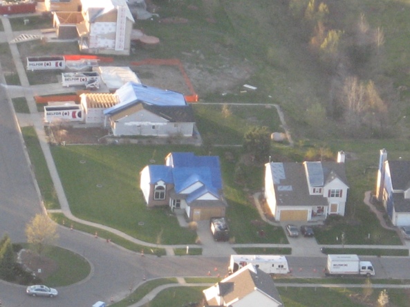 These are a few of the houses that were dameged in the tornado.